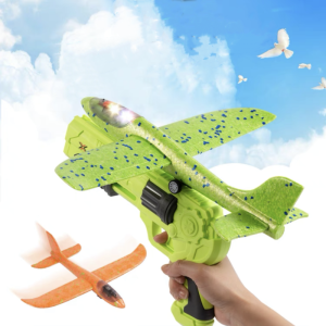 Childrens Ejection Foam Plane Launch Gun Hand Throw Glider Indoor Outdoor Childrens Sports Toys