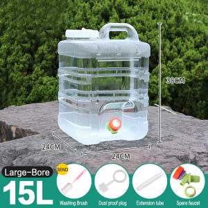 10L/15L Outdoor Portable Water Container Food-Grade With Faucet Bucket  for Camping Picnic Driving