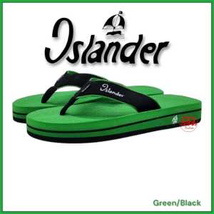 Islander Green/Black Mens classic non-slip rubber soles authentic and original slippers/flipflops (Makapal)