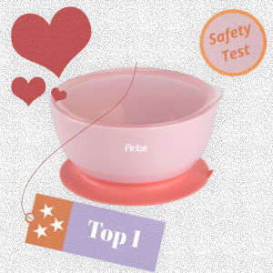 Chén Bát Ăn Dặm Cho Bé Chống Đổ Đế Hít Silicone ANBE Việt Nam cách nhiệt kèm nắp 400ml an toàn chính hãng CBĐH1