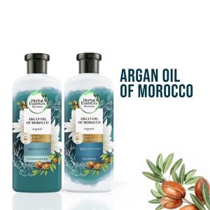 HERBAL ESSENCES ARGAN OIL 400+200mlOF MOROCCO REPAIR REAL BOTANICALS 90% NATURAL ORIGIN SHAMPOO CONDITIONER Cerianti Lynn Design