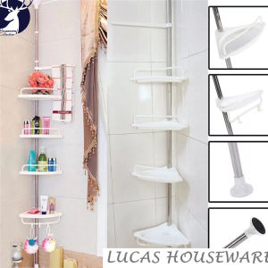 Adjustable Bathroom Multi Corner Shelf Shower Organizer Rack Bathroom Corner Rack Pole Caddy Shower Organizer Bathroom Shelf