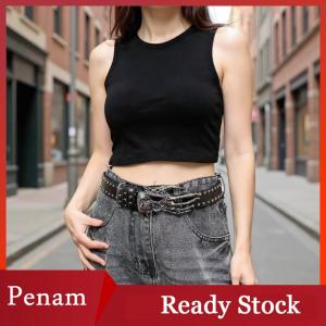 [PAM] Punk Claw PU vành đai da cho phụ nữ và nam giới Harajuku Gothic Y2K Thiết kế cá tính nổi vành đai trang trí phụ kiện