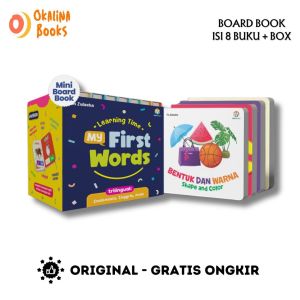 OKALINA - Boardbook My First Words Buku Bayi Kosakata Anak Ziyadbooks 8 Buku dengan Box