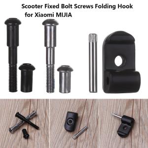 NALANILI Đen/Bạc Ốc vít xe tay ga 5112mm Thép Sửa chữa bản lề khóa thép Khóa móc gấp dành cho Xiaomi MIJIA M365 pro