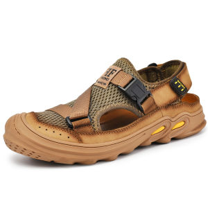 COD 100% Kulit Sandal Hiking Gunung Pria Touring Sendal Cowok Sepatu Trekking Outdoor Adventure Dewasa 133