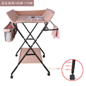 Baby Shining Baby Crib Bed Cot Baby Diaper Changing Table Clothes Changing Multi-Function Newborn Baby Care Table Foldable Crib