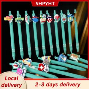[COD] SHPYHT Local delivery Ship within 24 hours 6 10Pcs Medical Record Pens Nurse Doctor Writing Gel Pens Nurses Day Gift Student Retractable Ballpoint Pen