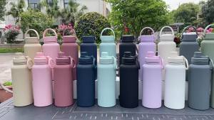 Gift SG Ready Stock Large Capacity 1L Sport Stainless Steel Portable Water Bottle Outdoor Thermal Vacuum Flask for Sports