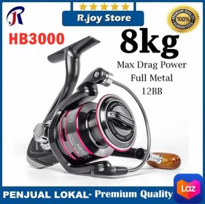 Gulungan Pancing 12 Ball Bearing Gulungan Pancing Putar Semua Logam Maksimal 8KG untuk Memancing Di Laut Kuat 12BB REEL SKING