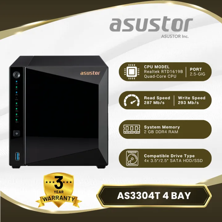 Asustor AS3304Tv2 4 bays NAS