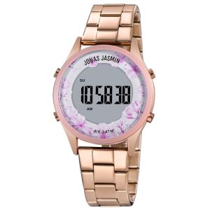 Jam Tangan Jonas Jasmin Bulat Digital JJ-2276 HA-647SER / Jam Tangan Fashion Wanita Tali Rantai Diameter 36cm