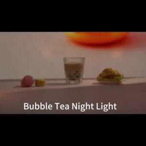 Milk Tea Cup Style Silicone Night Light Touch Control USB Rechargeable LED Night Lamp Dimmable Kawaii Bubble Tea Cup Bedroom Home