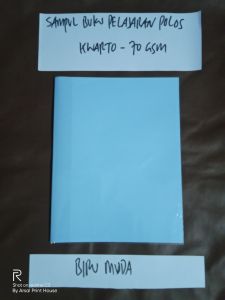 Sampul Buku Pelajaran Polos - Kwarto 70 GSM - Isi 10 pcs