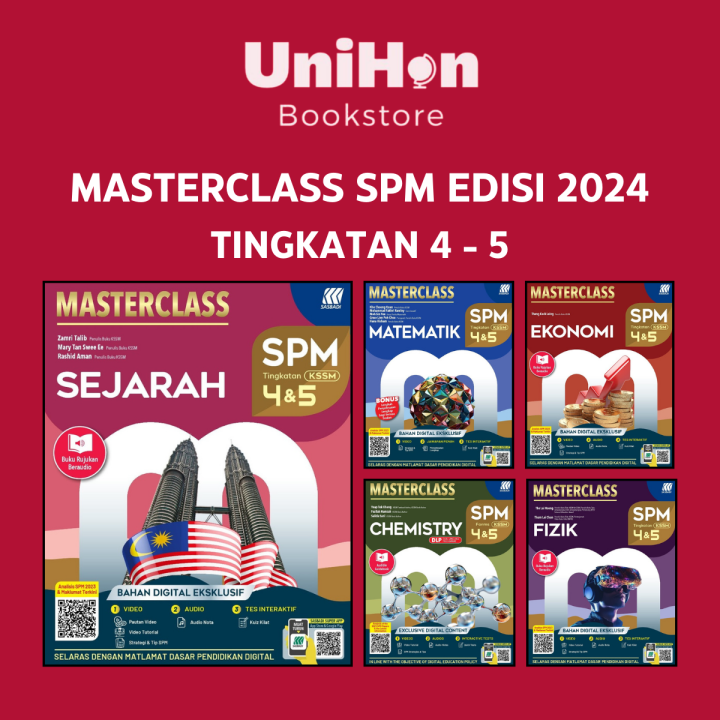 [unihon] Sasbadi Masterclass Spm 【2024】tingkatan 4 And 5 Kssm Lazada