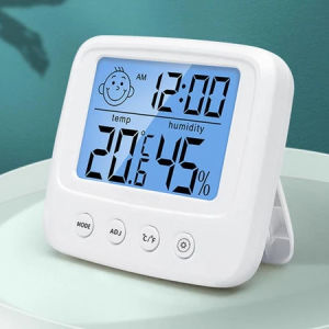 Đồng Hồ Nhiệt Ẩm Kế E0828 LCD Thông Minh Có Đèn Nền Phù Hợp Gia Đình Văn Phòng