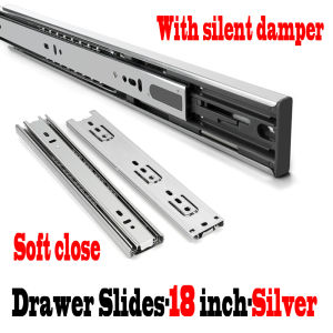 30-Year Warranty Heavy Duty Stainless Steel Drawer Slider | Full Extension Soft Close for Cabinet Hydraulic Guide