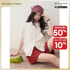 GIORDANO Women Shirt Pure Cotton 100% Cotton Shirt Casual Stylish Trendy Elegant Comfortable Fashion Classic 18346607