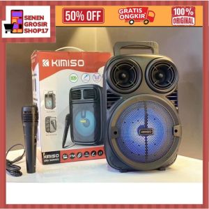 SN COD Speaker Bluetooth Karaoke Portable KIMISO QS 3381 + Free Mic Ukuran 65inc Besar Dan Murah