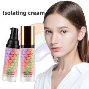 Face Makeup Primer Tri-color Cream Brighten Contour Color Isolation Waterproof Makeup Foundation Natural Makeup Base Cream
