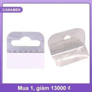 【CANAMEK】 100pcs PVC khe cắm lỗ dính treo thẻ móc hàng hóa hộp túi móc hiển thị