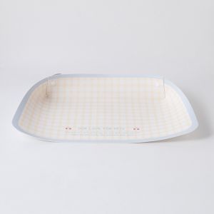 DGFDF Cartoon Pet Feeding Mat Waterproof Anti Spill Pet Food Feeding Pad Pet Accessories Half Surround Design Pet Anti Spill Placemat Pet Eating