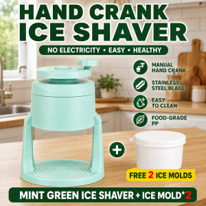 Manual Ice Shaver Hand Crank Ice Crusher Portable Mini Shaved Ice Machine Food Grade Dessert Maker Ais Kisar 手动刨冰机