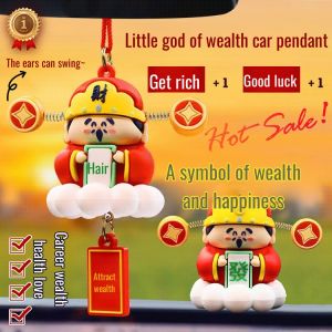 God Of Wealth Lucky Car Pendant Festival Gift Creative China Hanging Pendant Spring Festival Creative Car Ornaments
