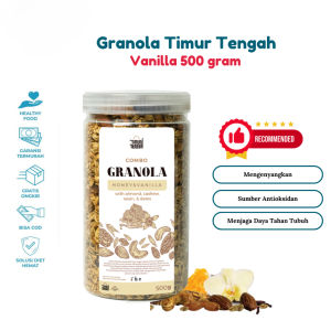 Granola Honey Vanila kemasan 500gr Toples