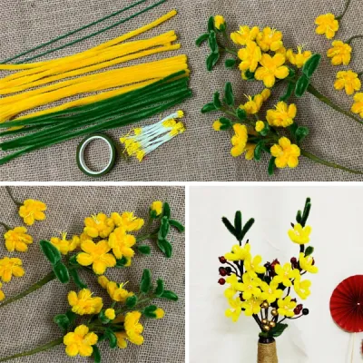 Đồ Chơi Bộ Nguyên Liệu Làm Hoa Mai Từ Kẽm Nhung - Vinacraft