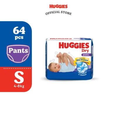 Huggies Dry Pants Diapers For Newborn Baby S64 (1 Pack) Absorbent and dry diapers for baby