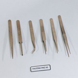 Bộ nhíp 6 món (Gồm 1 nhíp đầu công 1 nhíp đầu bầu 4 nhíp đầu nhọn)
