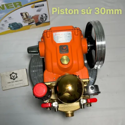 Piston sứ Đầu máy rửa xe ty sứ cao áp 2HP bầu áp mạ vàng Hoàng Anh Đầu xịt rửa xe Đầu bơm máy rửa xe ty sứ