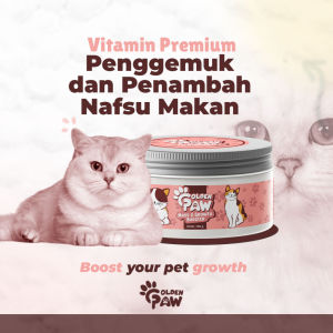 Weight and Growth Booster by Golden Paw 150 gr Vitamin Premium Penggemuk dan Penambah Nafsu Makan Anabul