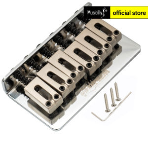 Wilkinson M Series 52.5mm(2-1/16 inch) String Spacing Modern Style Saddle Hardtail Fixed Bridge Non-Tremolo Bridge for Strat Tele Style Electric Guitar