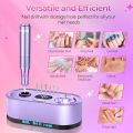 Nail Drill Electric File: 40000RPM Professional E File Kit E File Machine Filer for Shaping, Buffing, Removing Acrylic Gel Nails, Manicure Pedicure Kit with 12Pcs Nail Bits, Home Salon Use. 