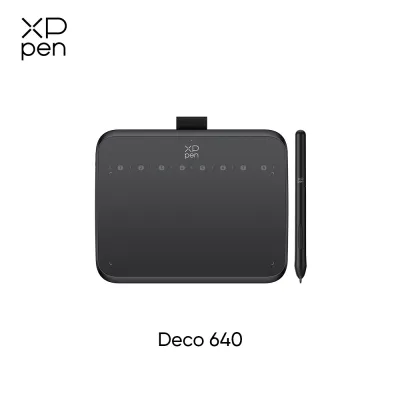 【Local delivery】XPPen Deco 640 Drawing Tablet Pen Tablet with 16384 Pressure Levels Stylussupport 60° tiltwith 8 shortcut keys16 cm x 9 cm Active Drawing AreaBest for OSU! Games