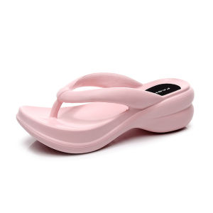 summer thick bottom flip flops for women wedge slippers fashion non-slip beach slippers