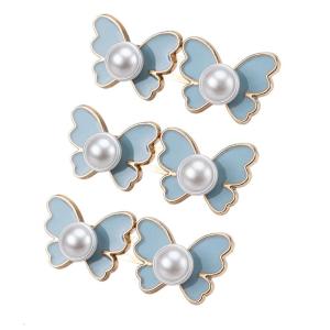 Pack Of 3 Pearls Butterfly Waist Adjustment Buckles Jeans Pants Tighteners For Women Nonsewing Waist Fasteners