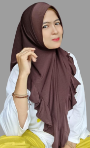 Zain - Mikayla Hijab Instan Bergo Pad Antem Busa Jersey Korea Variasi Rempel High Quality