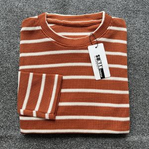 Top Blouse Salur Serut Depan / Atasan Wanita Lengan Panjang