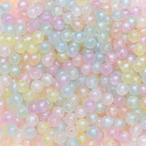 10-190Pcs 6/8/10/12/14/16mm Acrylic Mermaid Colorful Round Beads Loose Spacer Ball Beads for Jewelry Making DIY Bracelet Earrings Accessories