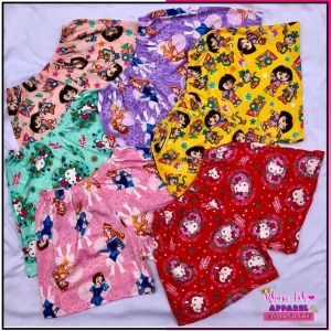 Summer Sale::::--Kids Printed Cotton Short Girl  Age-of 1 to 5 years old."6pcs. per Pack for P150 only.