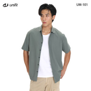 UNIFIT Mens Casual Short Sleeve Polo Shirt | Button-Down Relaxed Fit Everyday Top UM101