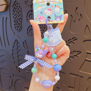 Mặt dây điện thoại Sanrio chính hãng    Móc khóa hoạt hình Kuromi    Dây chuyền hạt Hello dễ thương    Mặt dây túi