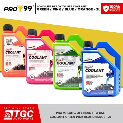 Pro 99 Ready To Use Long Life Coolant Green Coolant Blue Coolant Pink Coolant Orange / Coolant 1L 1Liter / 2L 2 Liters - 1pc