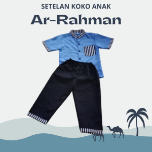Setelan Baju Koko Anak Baju Koko Anak Laki Laki usia 2-10 tahun Kain katun madinah
