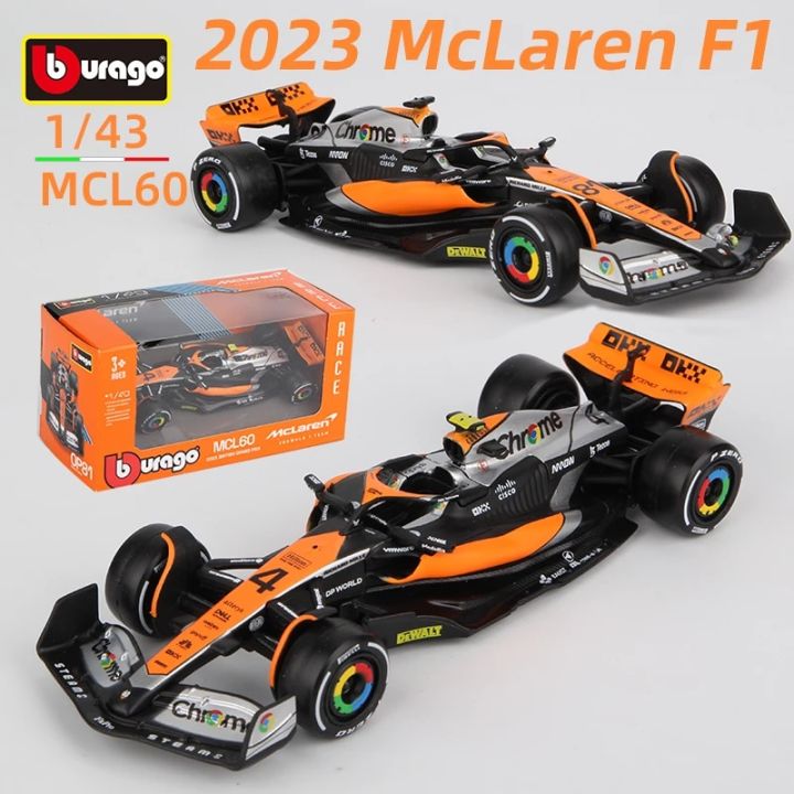 HTLNUZD Bburago 1:43 2023 F1 MCL60#4 British GP Lando Norris Coche de Carreras de aleación 1/43