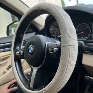 Bọc vô lăng tay lái dòng xe HYUNDAI ELANTRA DA BÒ THẬT chính hảng cao cấp Size 38 bảo hành 2 năm