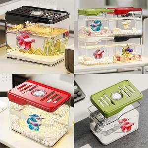 Aquarium Clear Fish Tanks Drop Resistant Square Office Ecological Home Desktop Aquarium Decoration